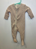 Next Baby (0-3 months) 100% Cotton Onesie - Beige/ leaf print