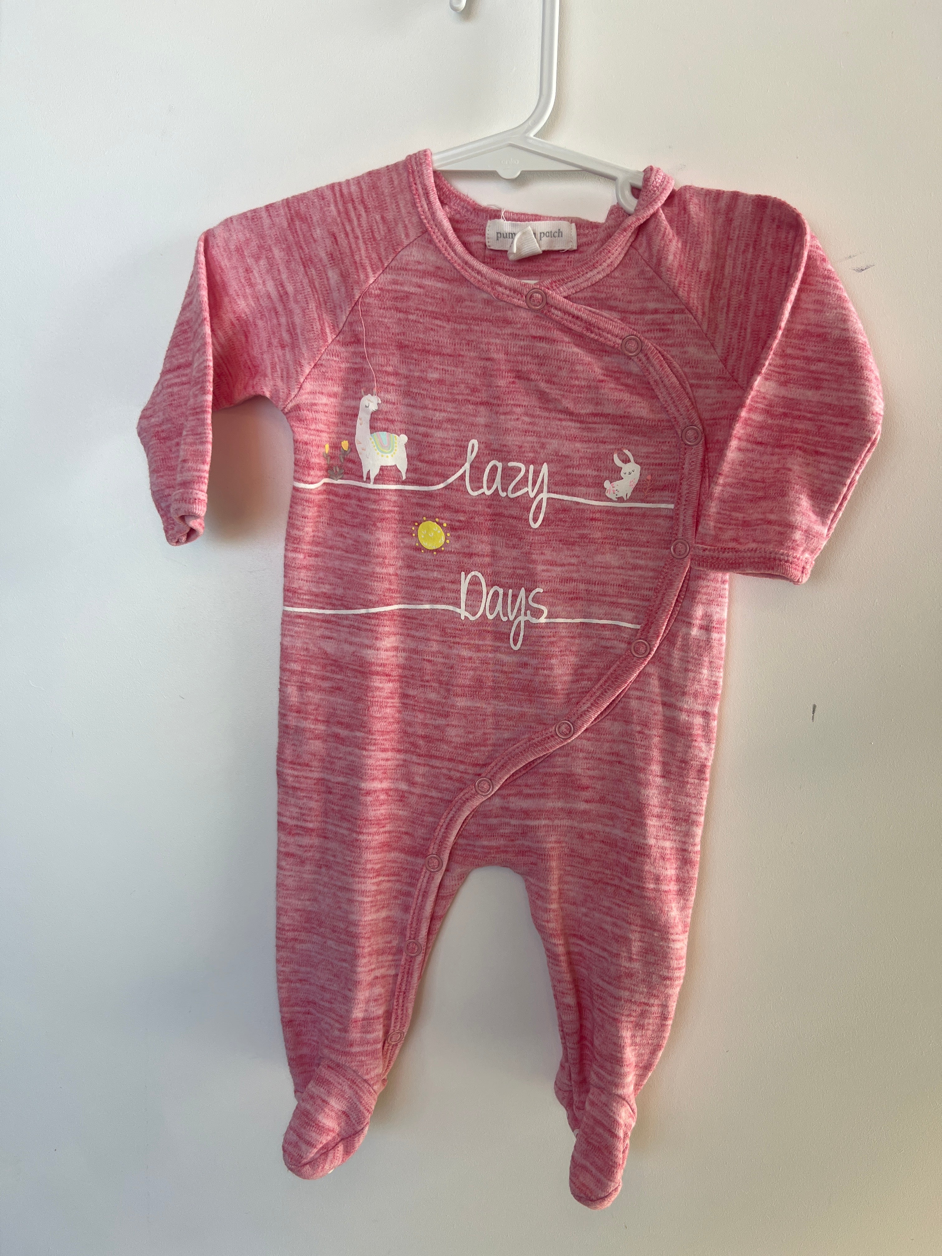 Pumpkin Patch (0-3m) Pink Onesie