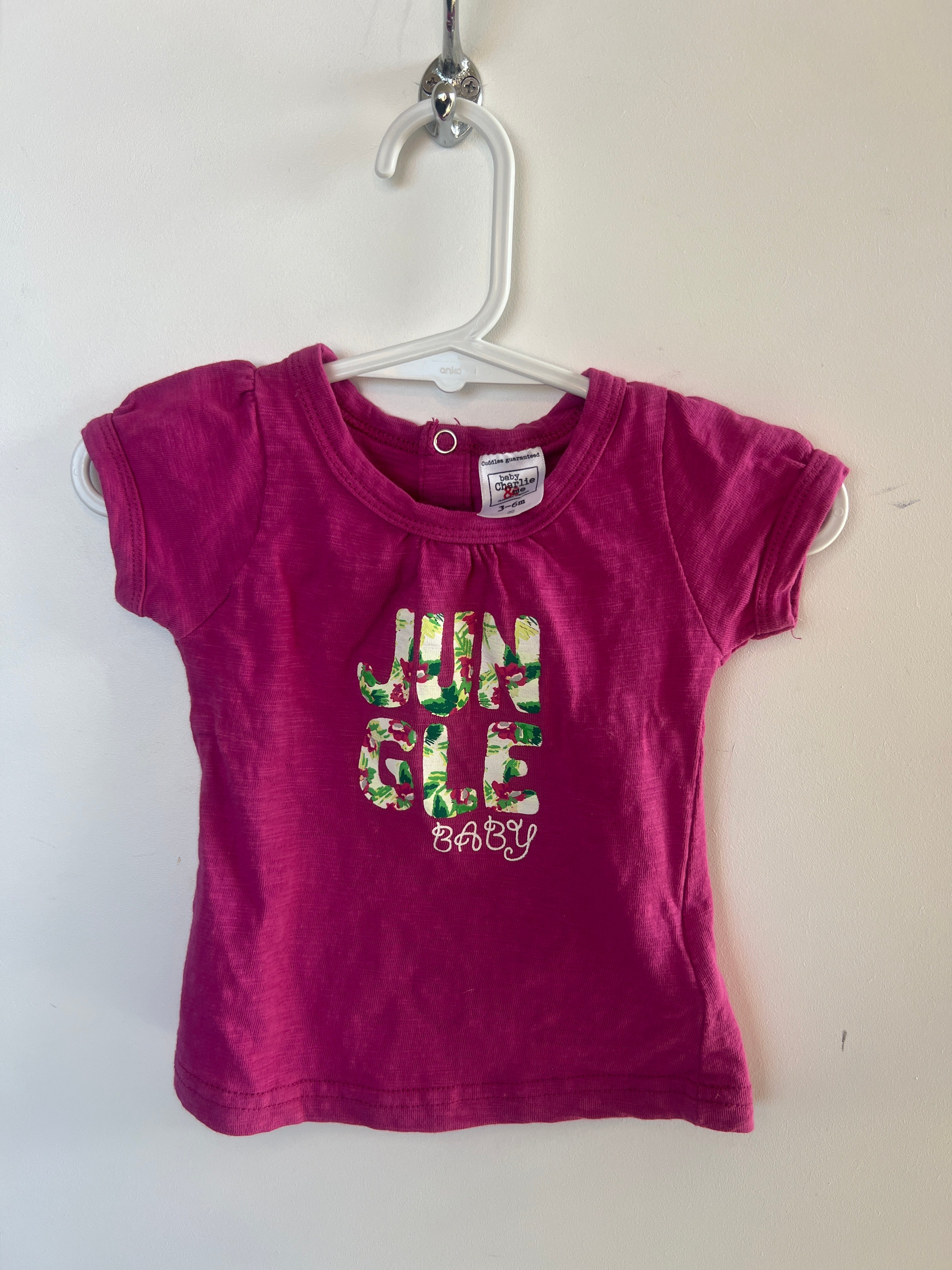 Charlie & Me (3-6m) Pink Tee Shirt