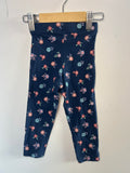 Nutmeg (18-24m) Navy Leggings with Floral Print