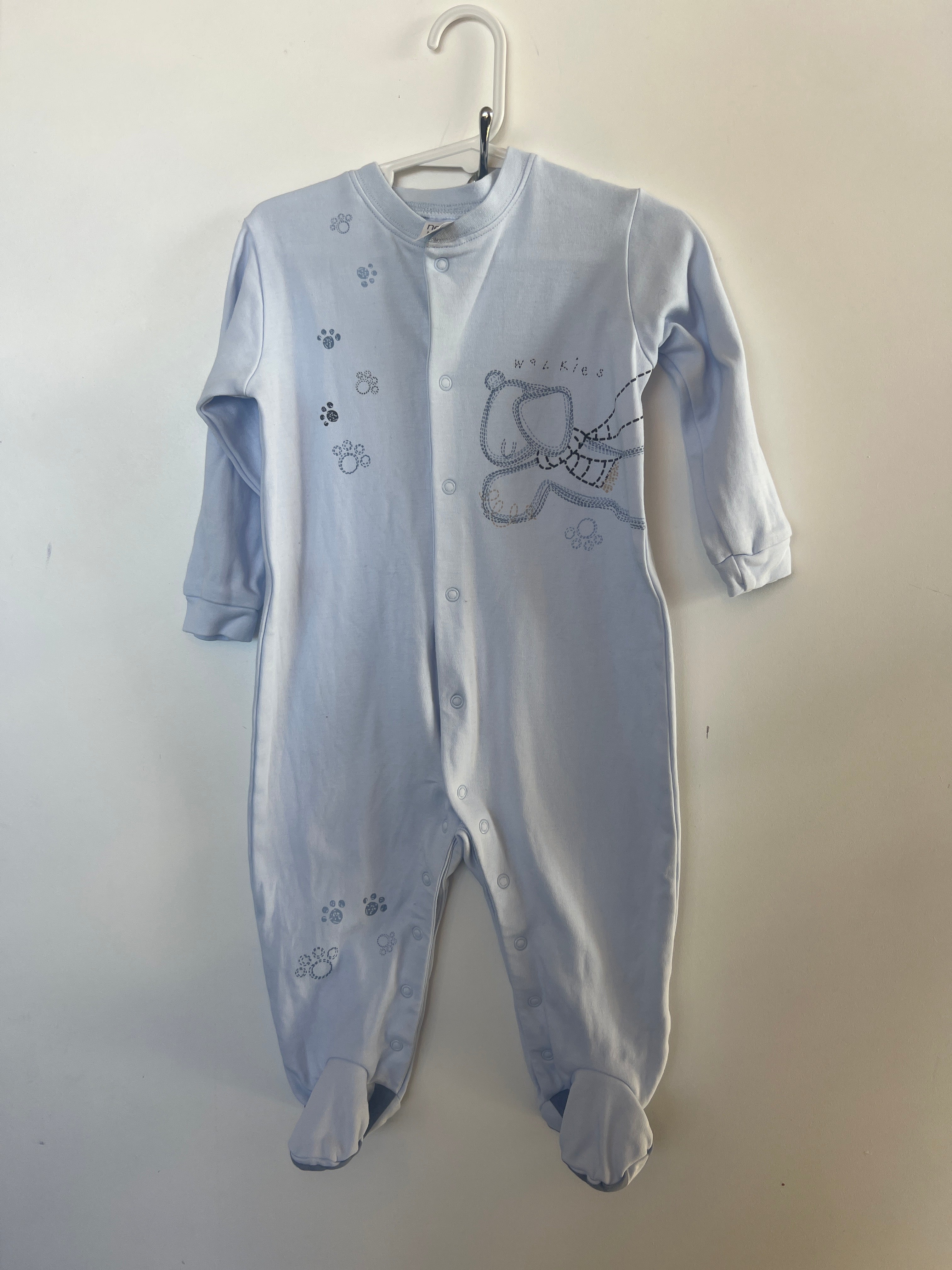 Next Baby (12-18m) 100% Cotton Blue Onesie