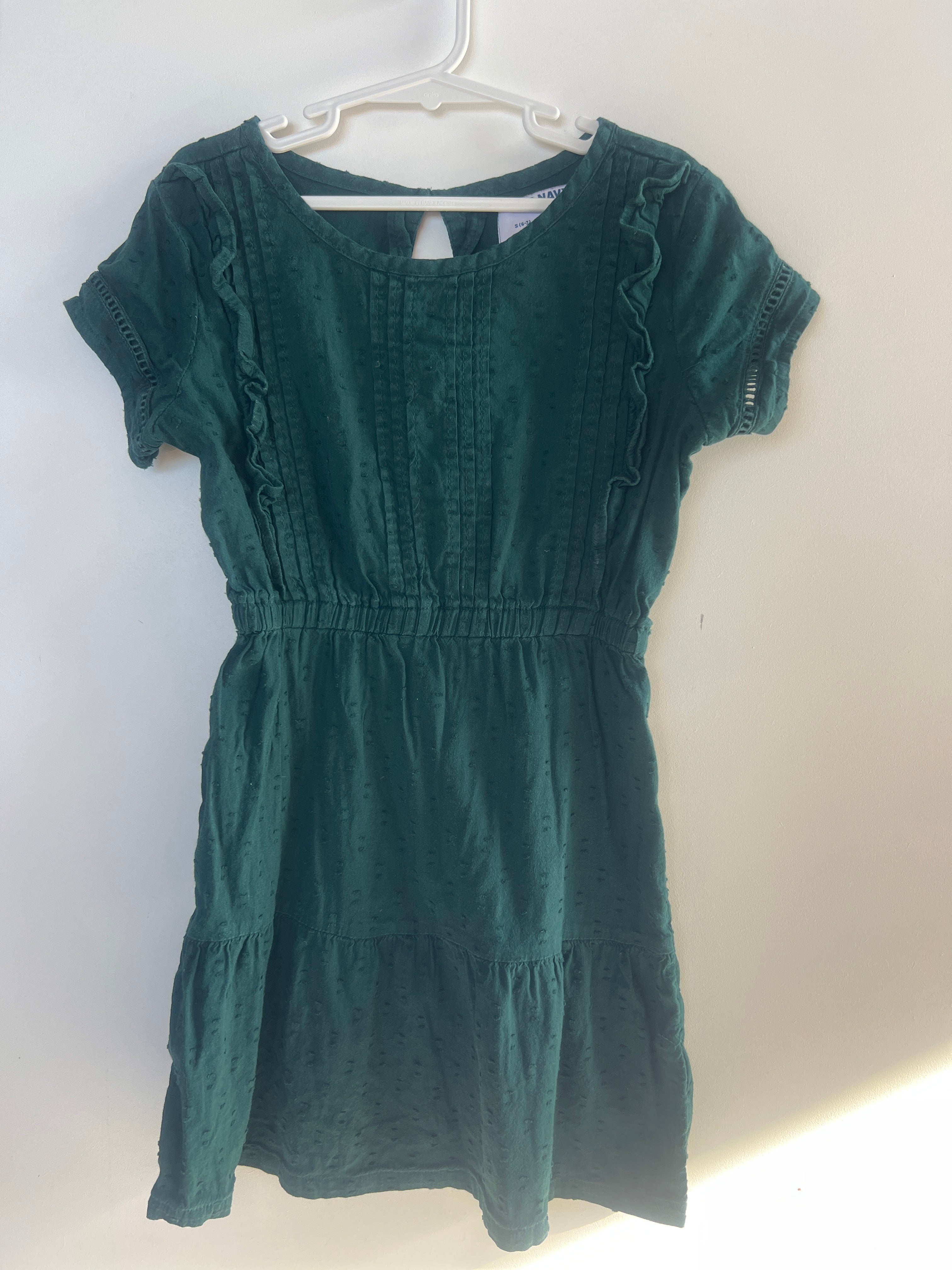 Old Navy (6-7 Years) Emerald Green Dress