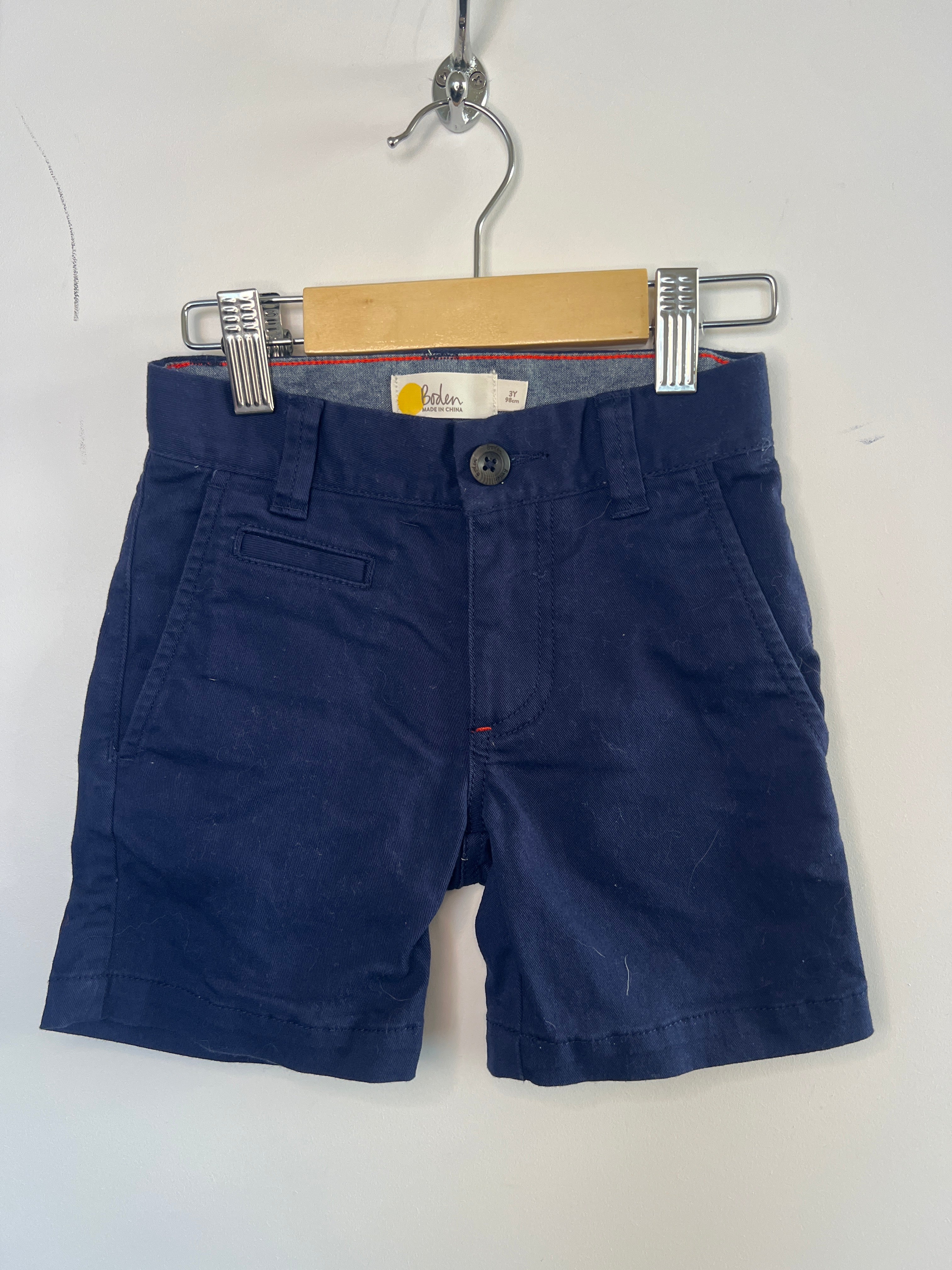 Boden (3 Years) Navy Shorts - adjustable waist