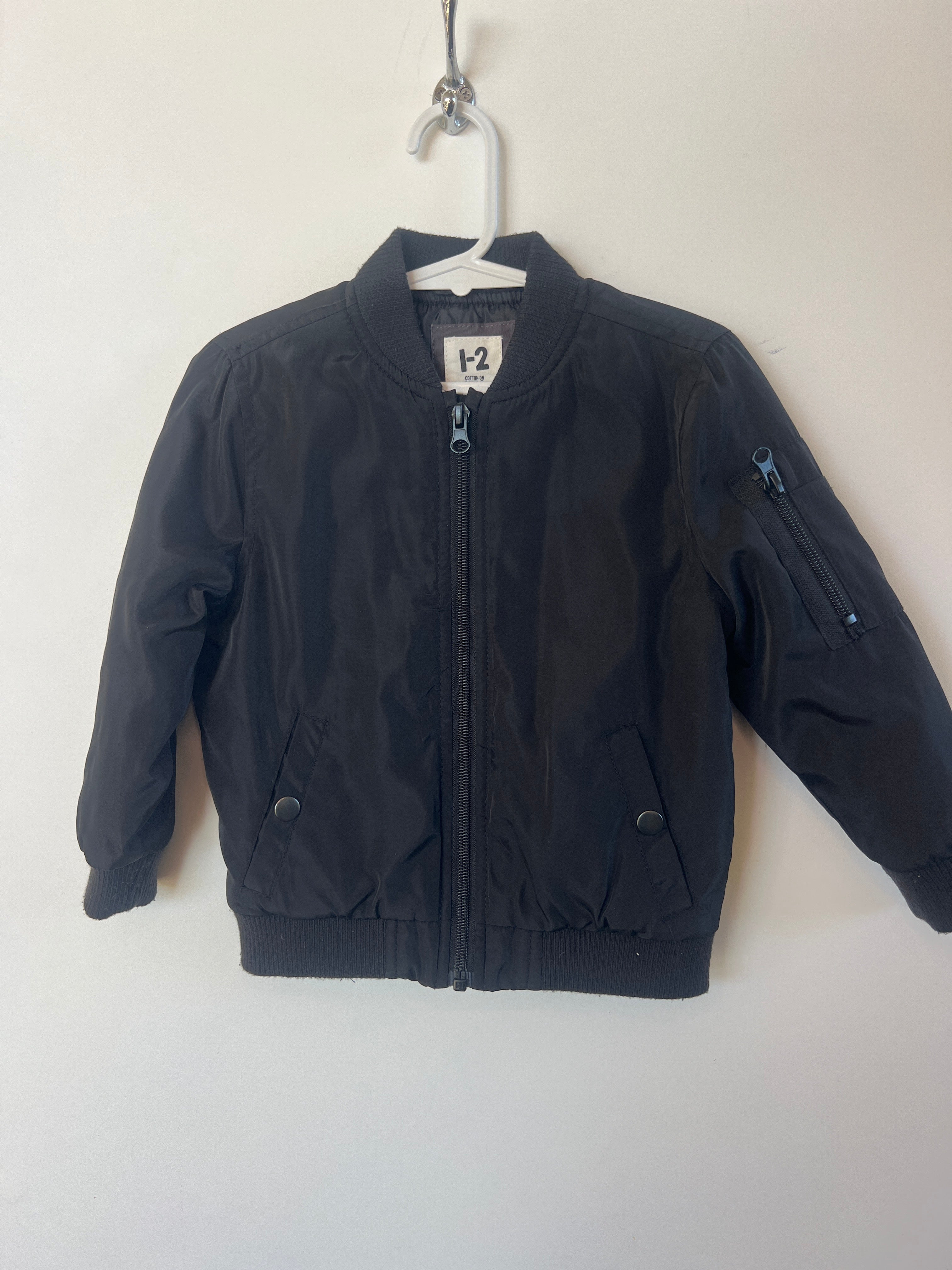 Cotton on Kids (1-2 Years) Black Bomber Jacket