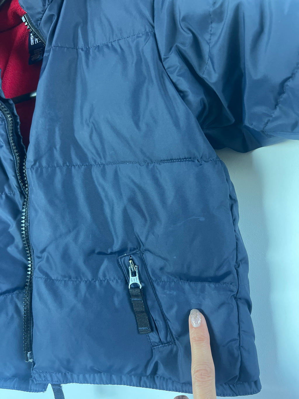 Baby Gap (12-18m) Down Filled, Fleece Lined Jacket - Removable Hood