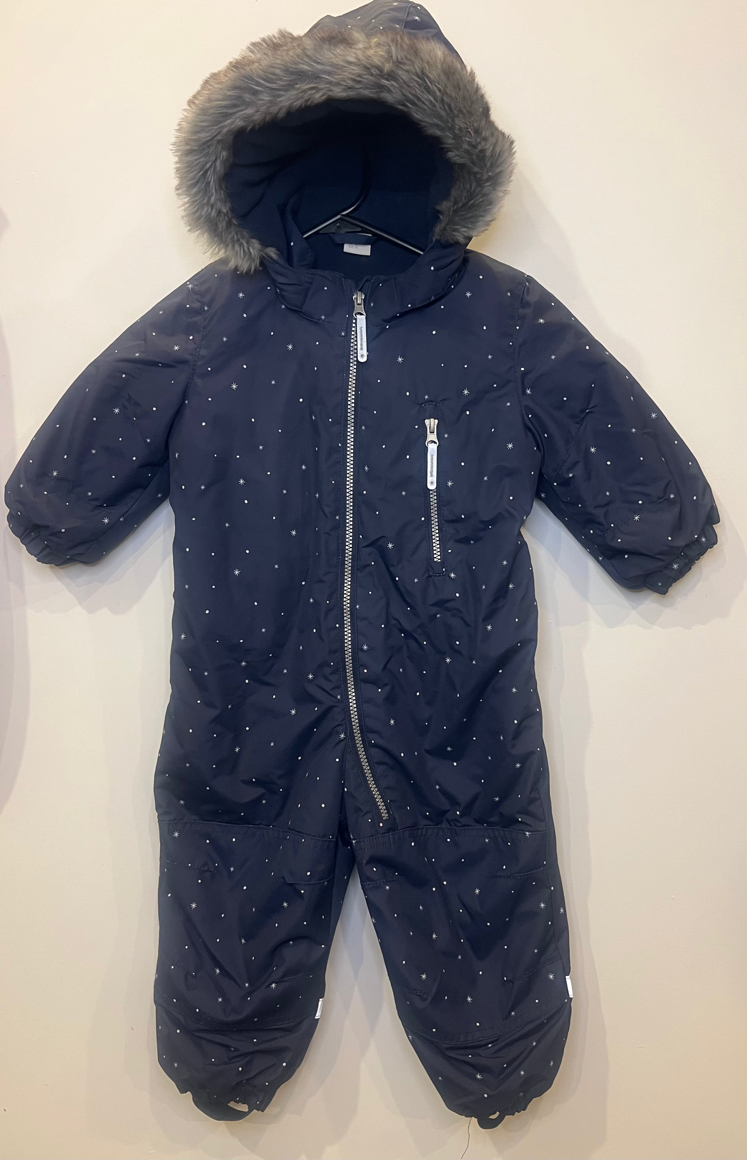 H&M (12-18m) Fleece Lined Padded Snowsuit