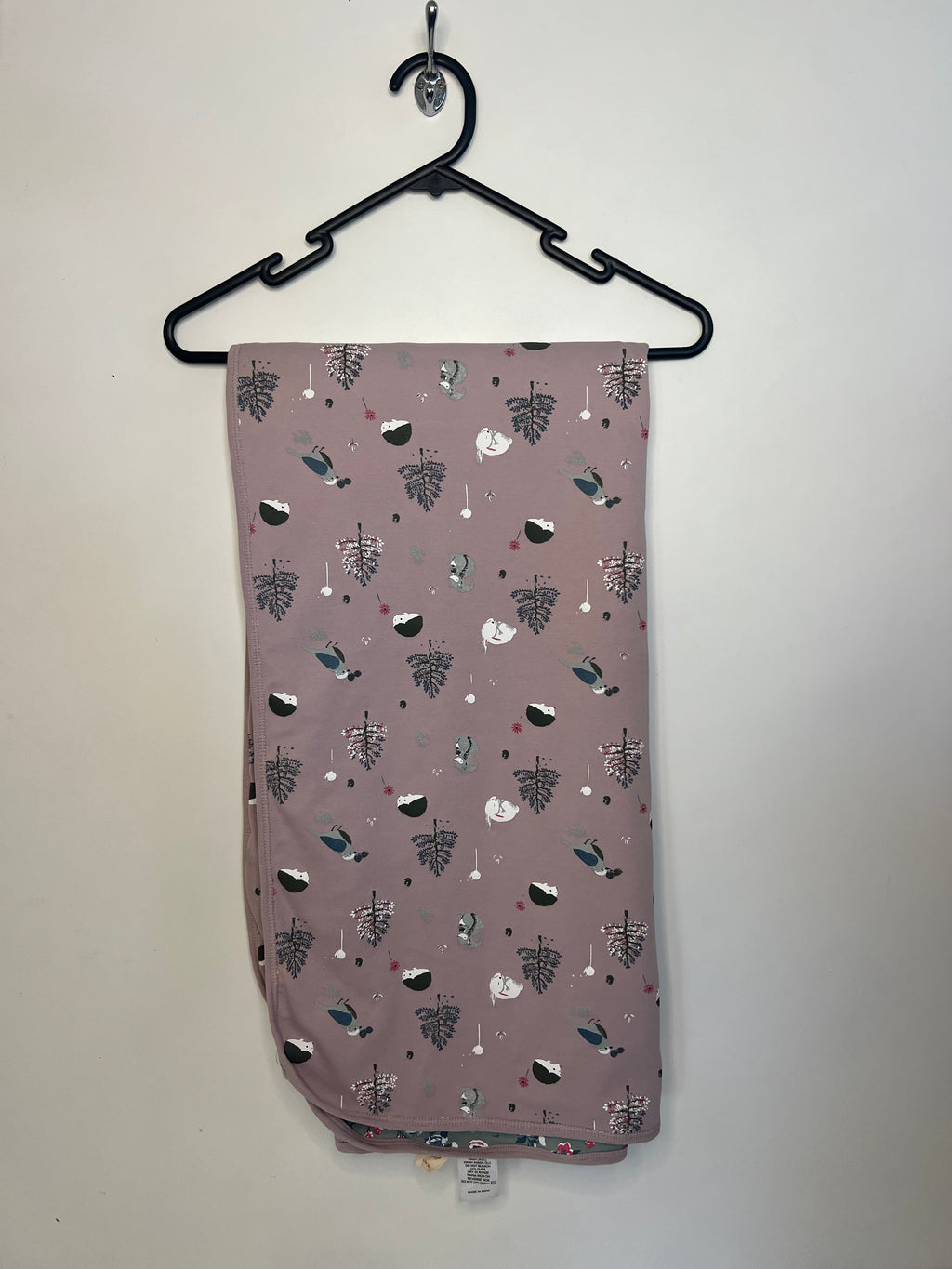 Milly & Milo Organic Cotton Reversible Blanket (Hedgehog and Flower Print) Approx 1.1m x 1.1m