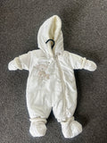 0-3m Winter Suit with removable booties and mittens