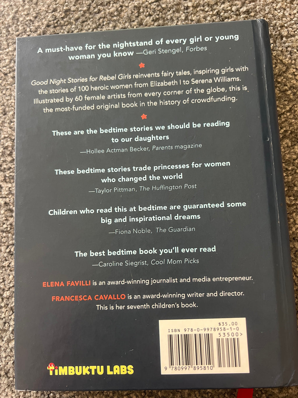 Good Night Stories for Rebel Girls *hardcover*