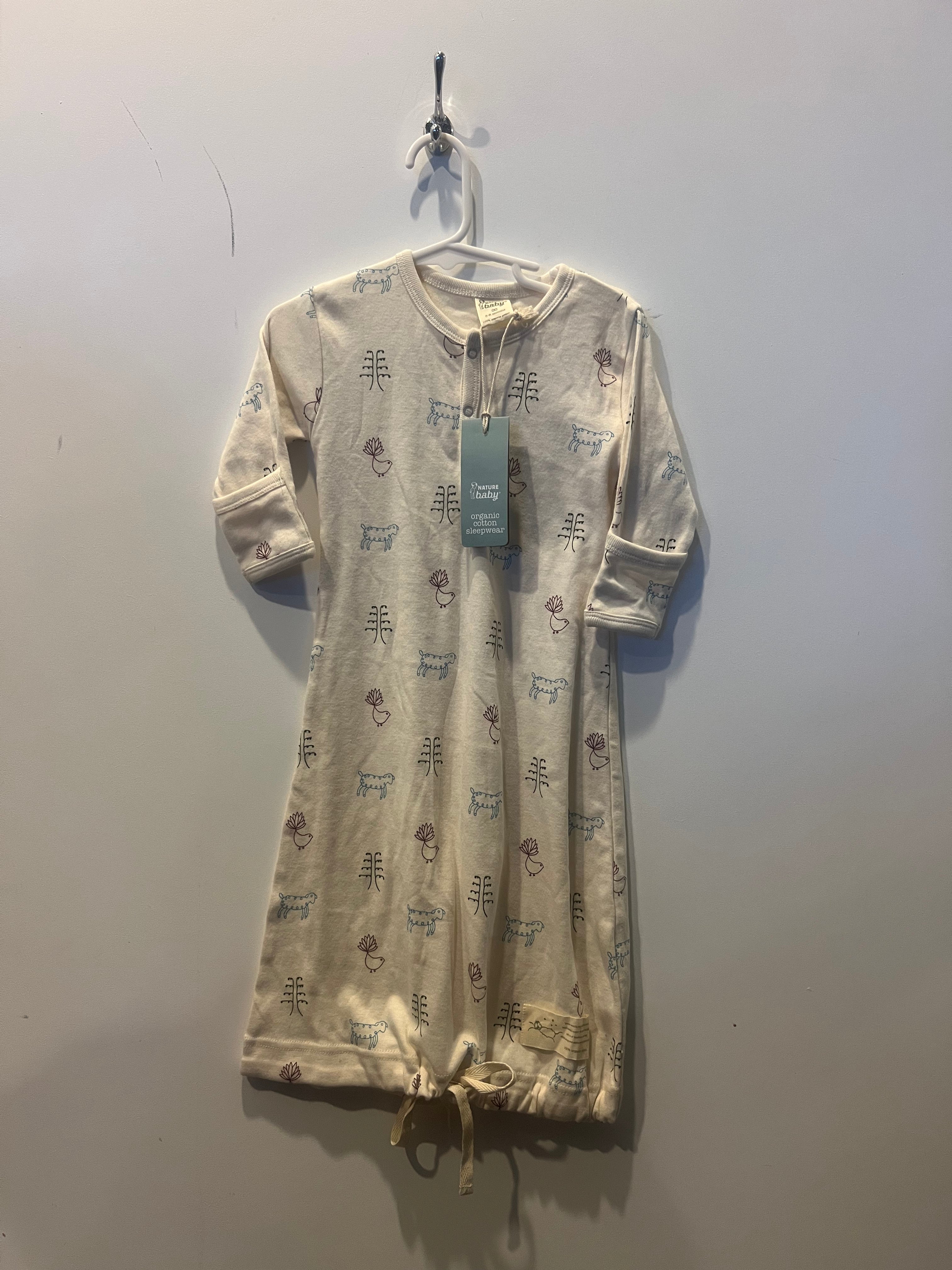 Nature Baby *new with tags* organic cotton sleep gown (3-6m)