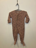 Next Baby (0-3 months) 100% Cotton Onesie - Mauve/ floral print