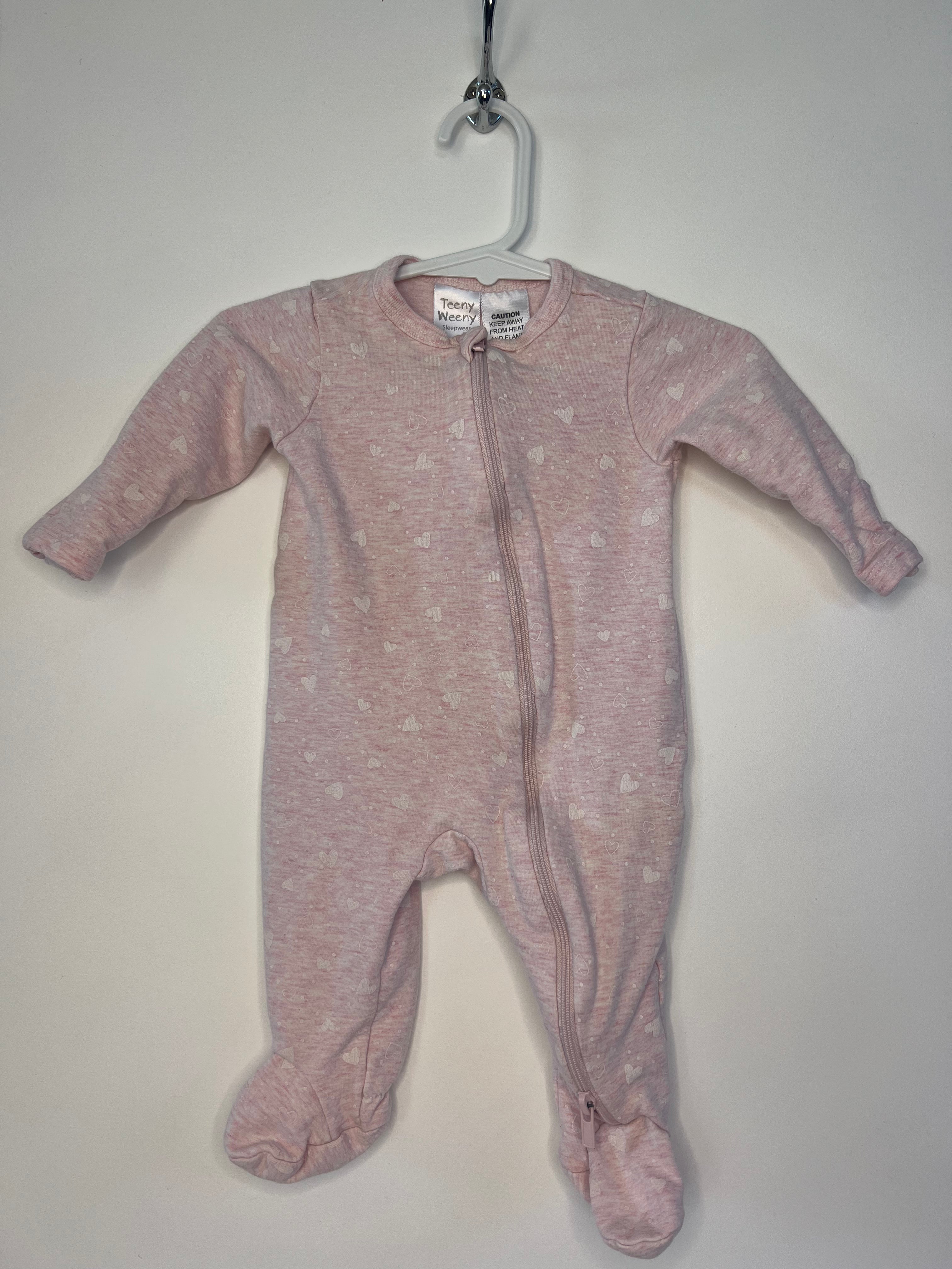 BUNDLE: 4 items, 2 cotton onesies, 1 merino onesie, 1 cotton romper (0-3months)