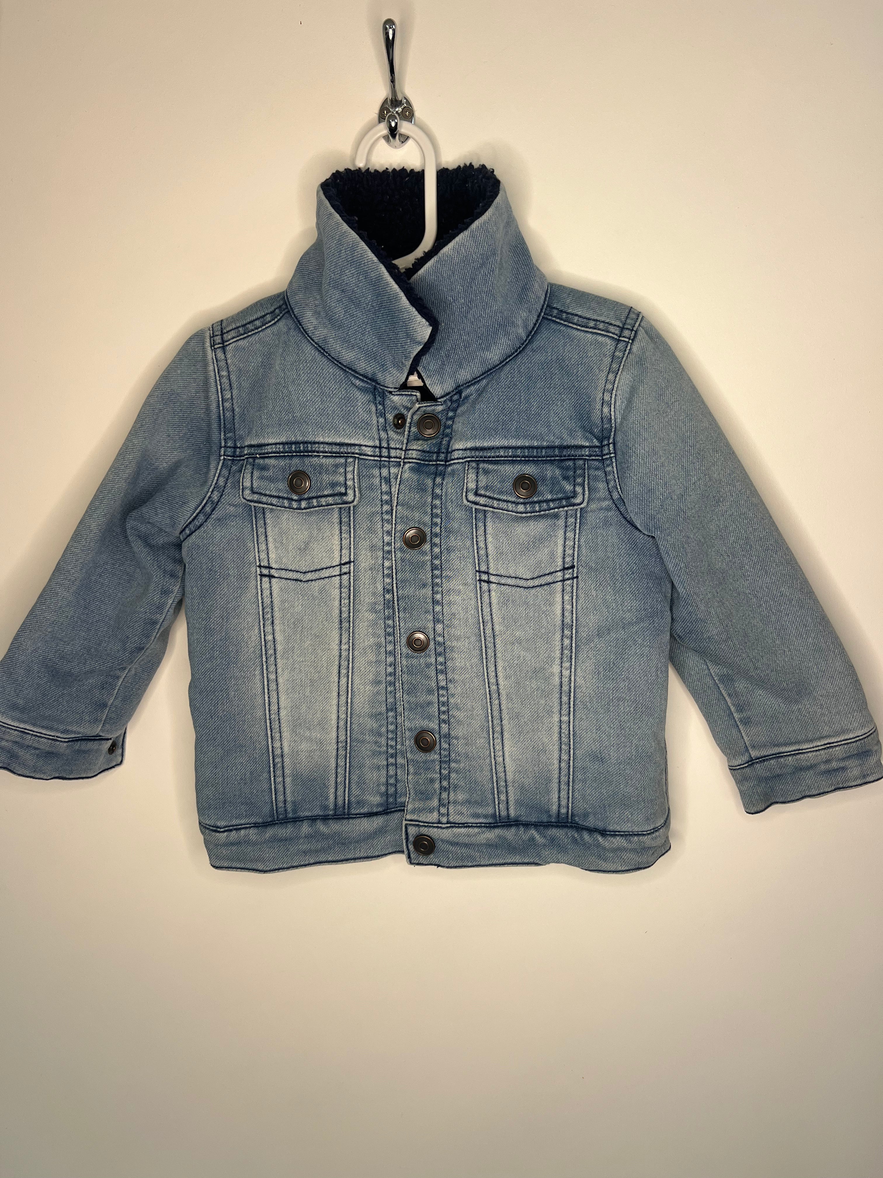 Teeny Weeny (18-24m) Fleece Lined Denim Jacket