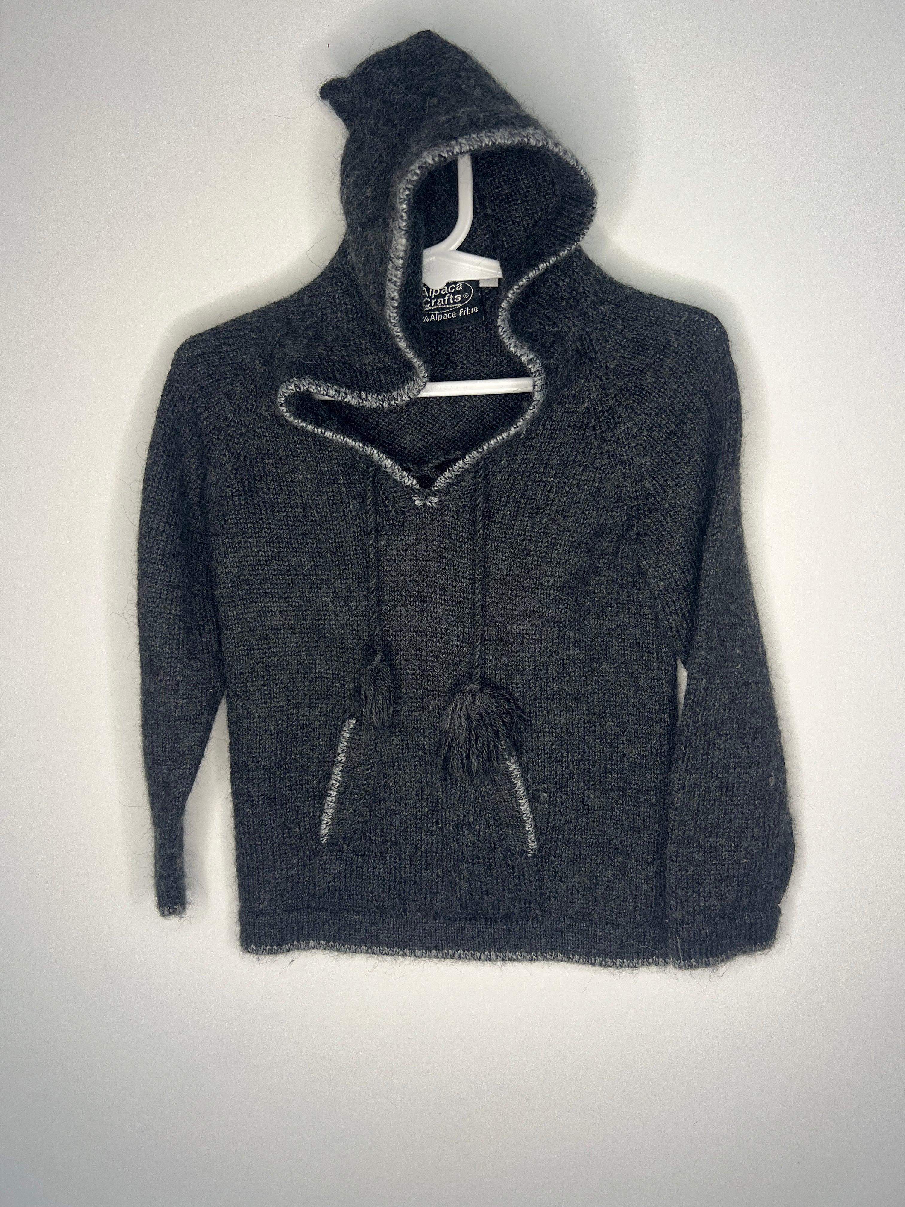 100% Alpaca Knit Hoodie