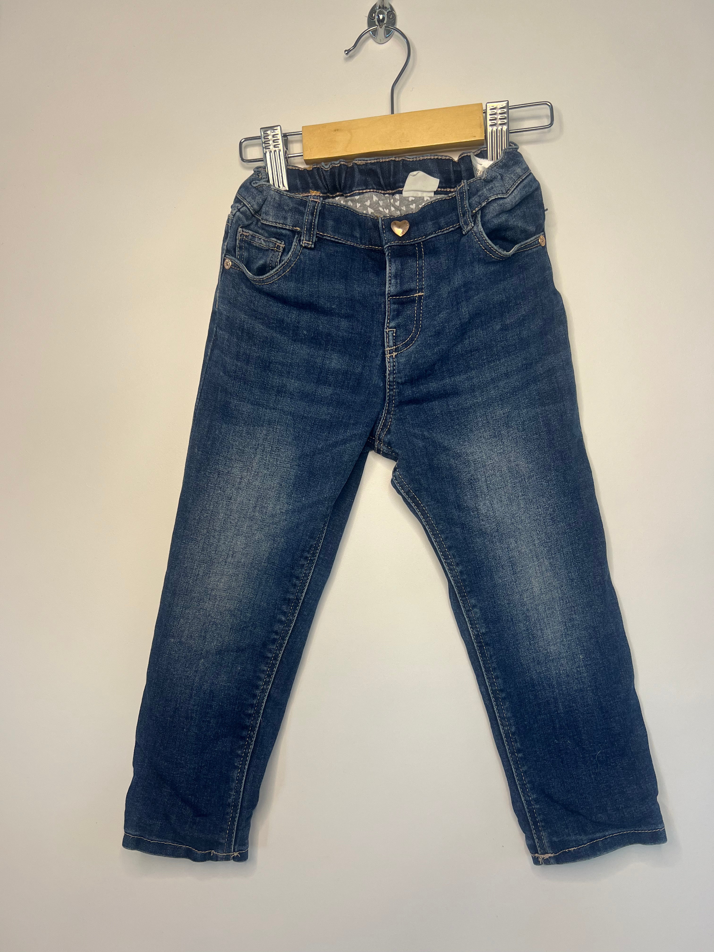 H&M (3 years) Blue Jeans with heart button